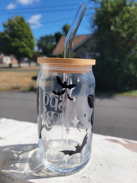 Spooky Babe Glass Tumbler